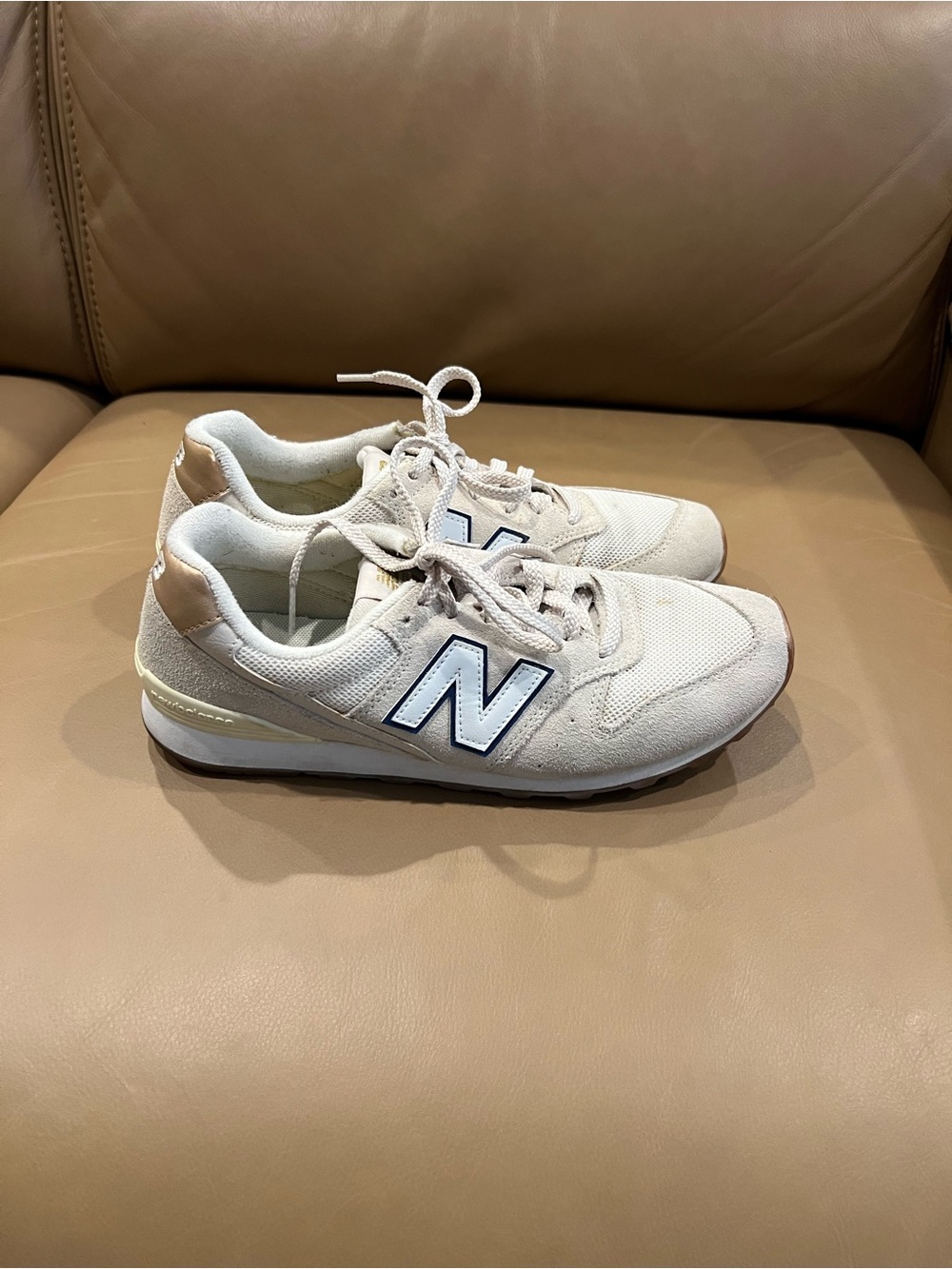 New Balance Women's Cream & White Casual Runner Sneakers